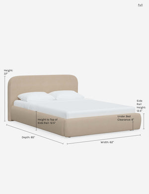 Dimensions on the full sized Nabiha platform bed