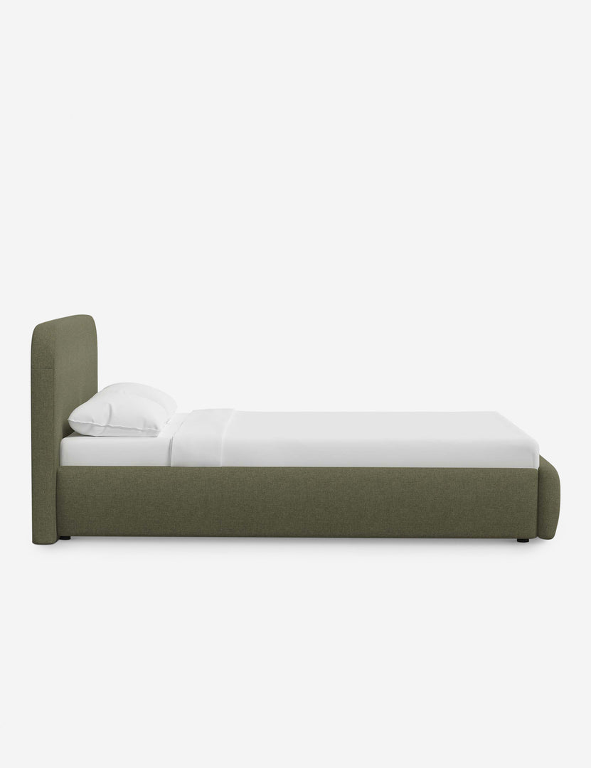 #color::sage-linen #size::twin #size::full #size::queen #size::king #size::cal-king | Side of the Nabiha Sage Linen platform bed