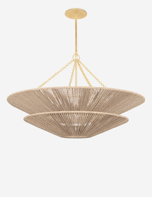 Anaya woven rope two-tier chandelier.