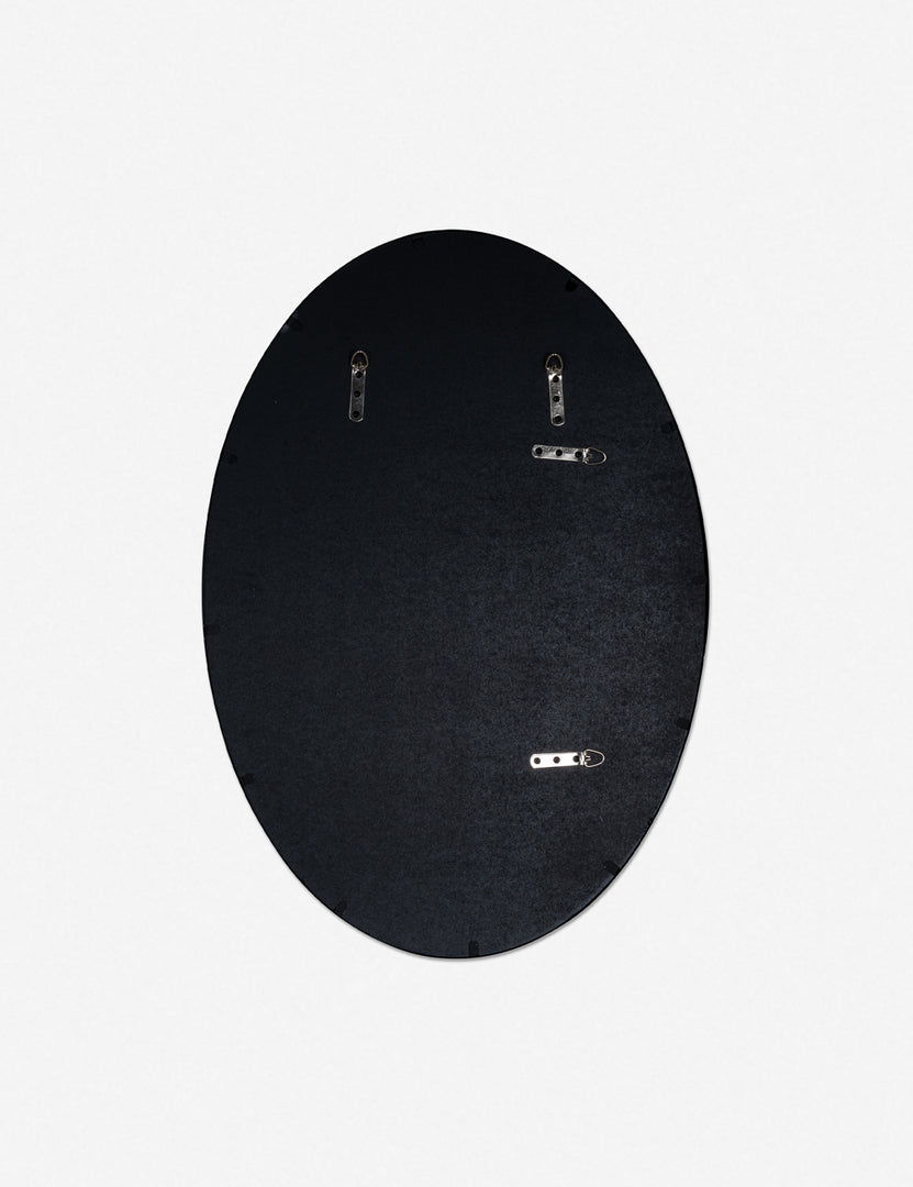 #color::black | Rear view of the Luke black oval mirror 
