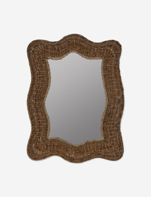 Fintan rustic woven frame decorative wall mirror