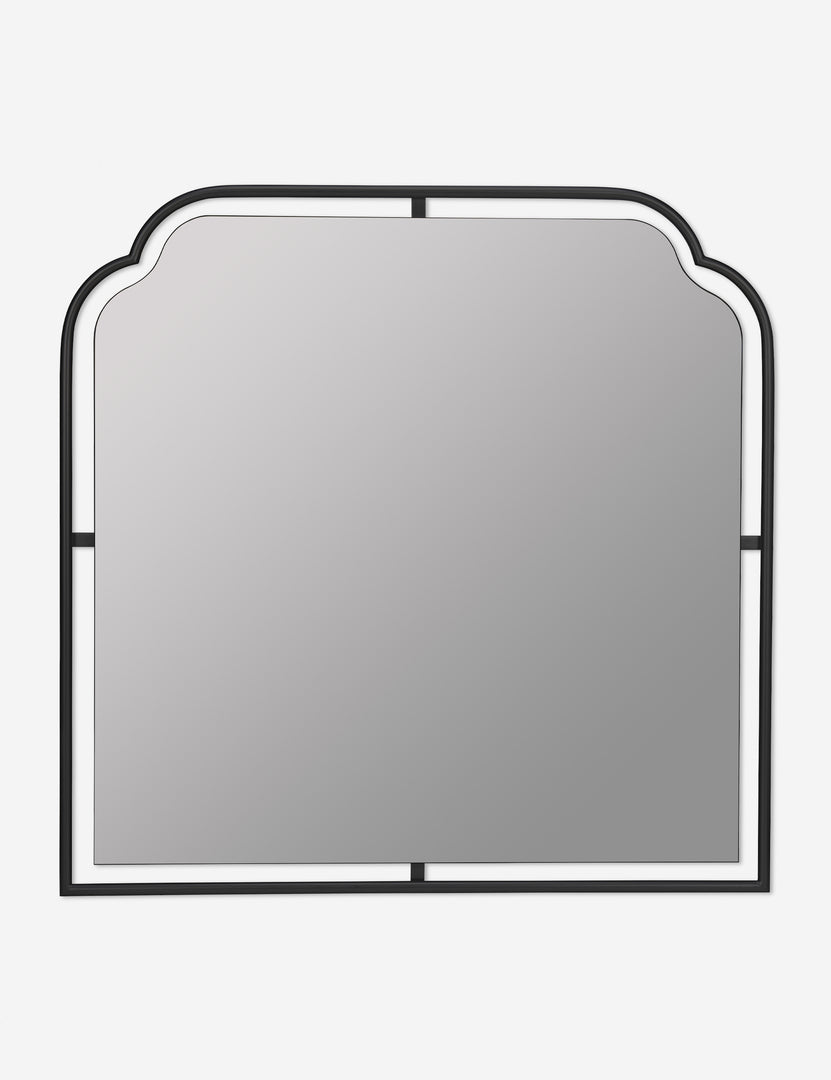 #color::black | Shanti black metal framed decorative wall mirror