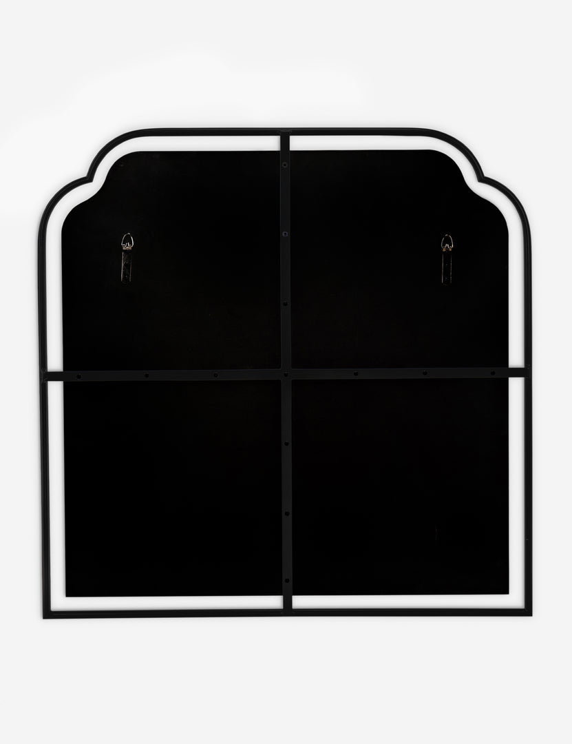 #color::black | back of Shanti black metal framed decorative wall mirror
