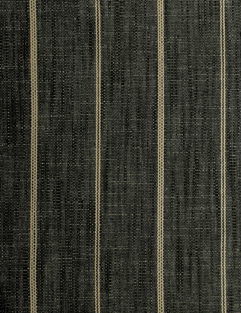 #color::peppercorn-stripe #size::twin #size::full #size::queen #size::king #size::cal-king | Close-up of the peppercorn stripe linen fabric on the Clementine platform bed