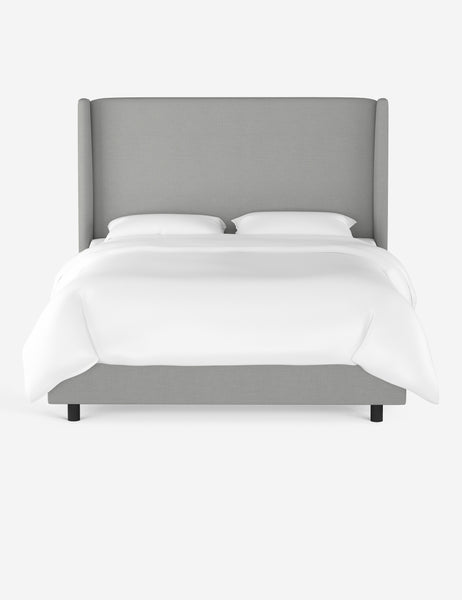 #color::gray #size::cal-king #size::full #size::king #size::queen #size::twin | Adara gray linen upholstered bed.