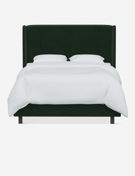 #color::emerald-velvet #size::queen #size::king #size::cal-king #size::twin #size::full | Adara emerald velvet upholstered bed.