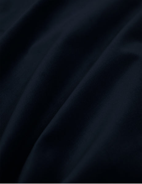 #color::navy-velvet #size::twin #size::full #size::queen #size::king #size::cal-king | Detailed shot of the navy velvet on the Adara navy velvet upholstered bed. 