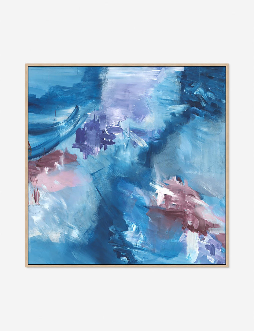 | In the Midst of It Wall Art that features a deep blue tonal dynamic blend of soft and sudden brushstrokes by Dylan Grey