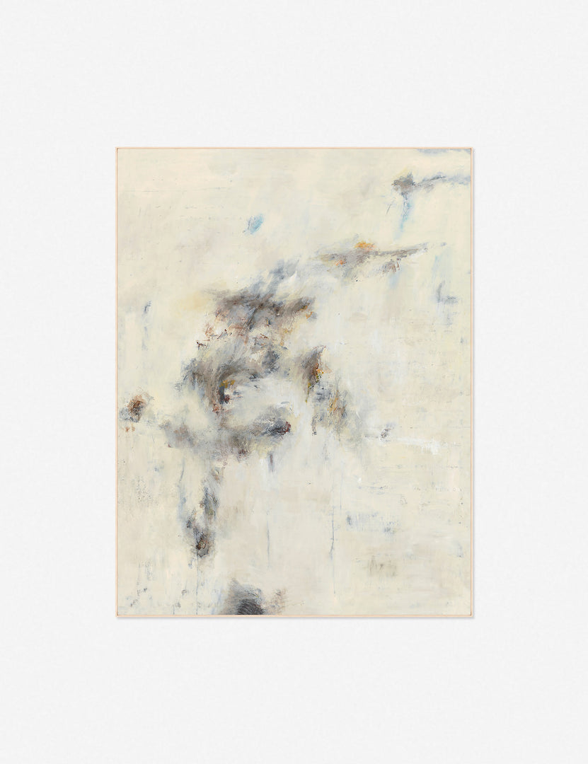 | White Wood Wall Art in a thin frame featuring soft, natural tones and a muted palette by Samuel Kane