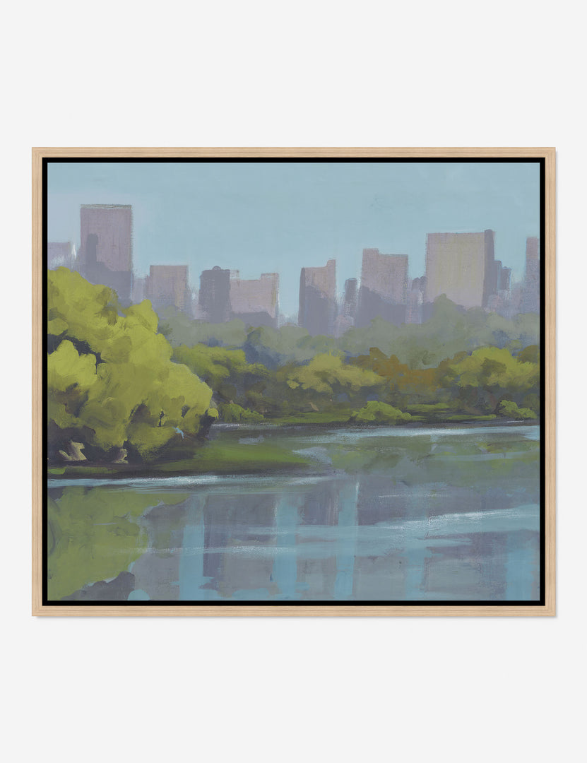 | Sunny City I Wall Art that features blue and green hues in a serene harmony by Thomas Black