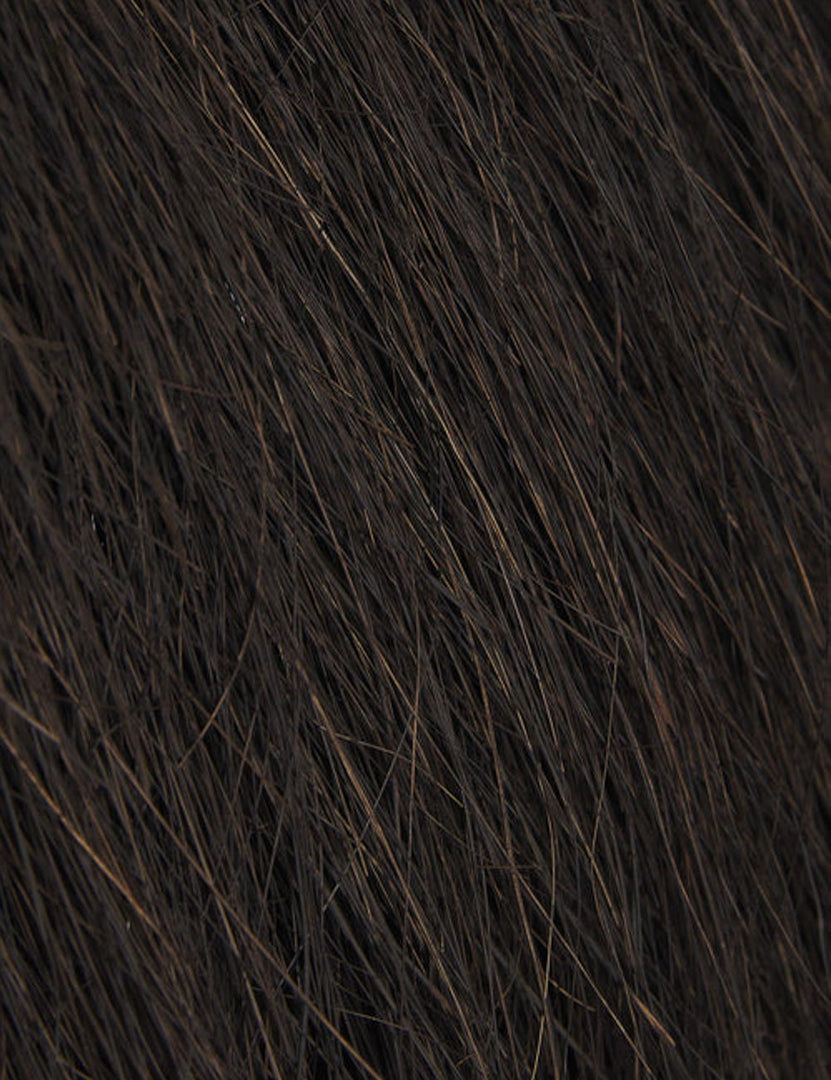 | Close-up of the palm three fibers on the Paige black plush pendant light 