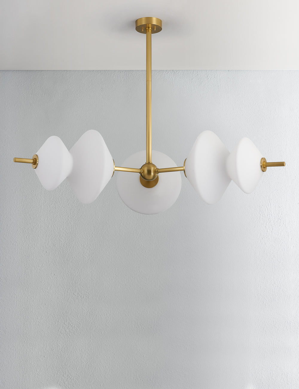 Ayrton Geometric Brass Chandelier