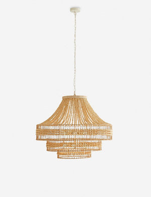 Tulane open-woven wooden chandelier by Arteriors