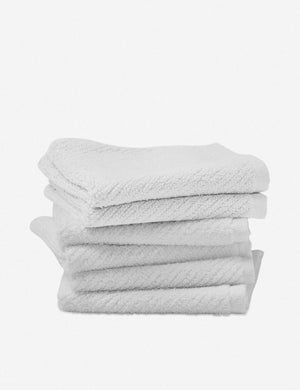 Air Weight Turkish Cotton white Washcloth by Coyuchi