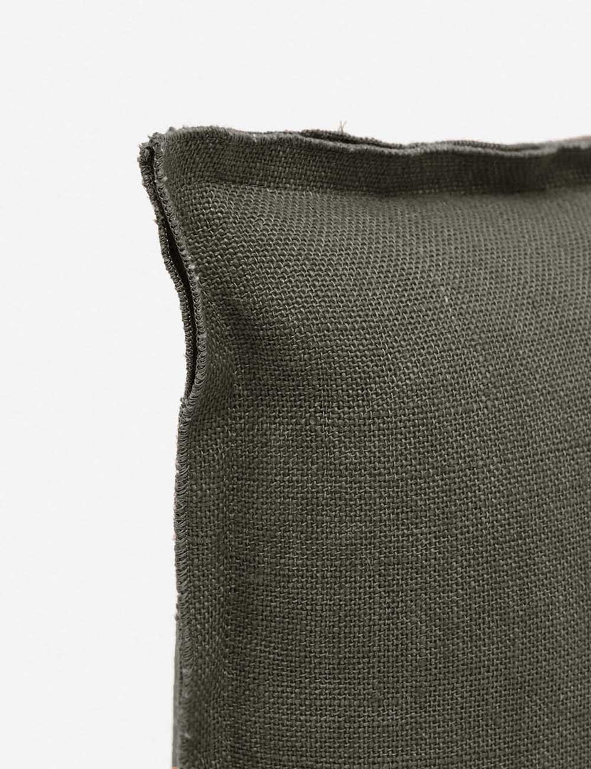 #color::conifer #style::lumbar | Corner of the arlo Conifer gray lumbar pillow