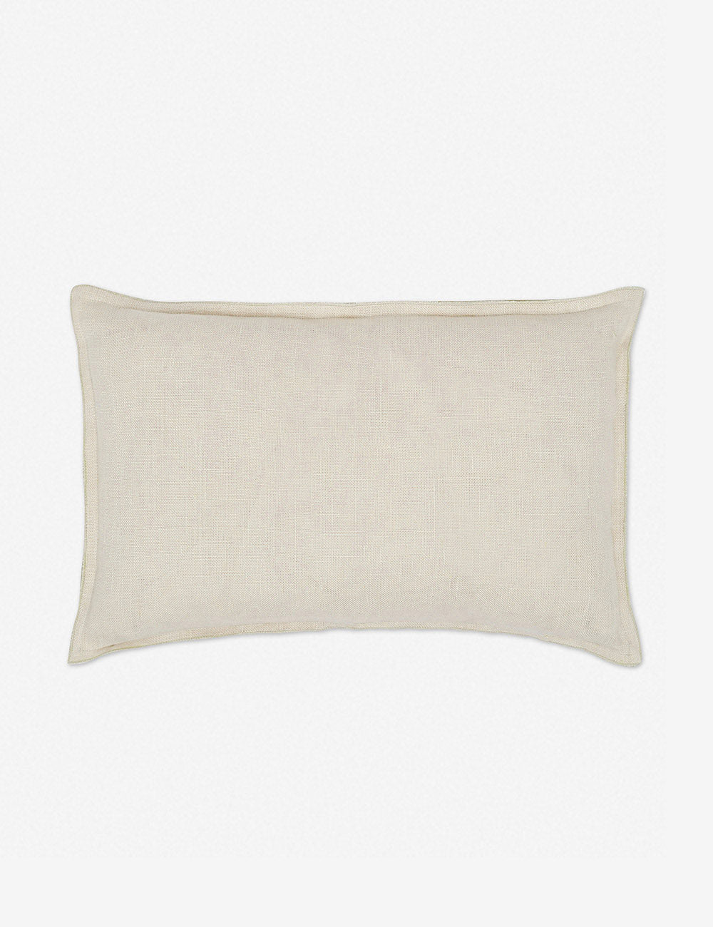 #color::light-natural #style::lumbar #fill type::with-feather-down-insert #fill type::pillow-cover-only | Arlo Light Natural flax linen solid lumbar pillow