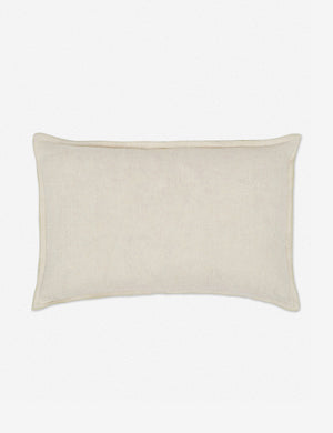 Arlo Light Natural flax linen solid lumbar pillow