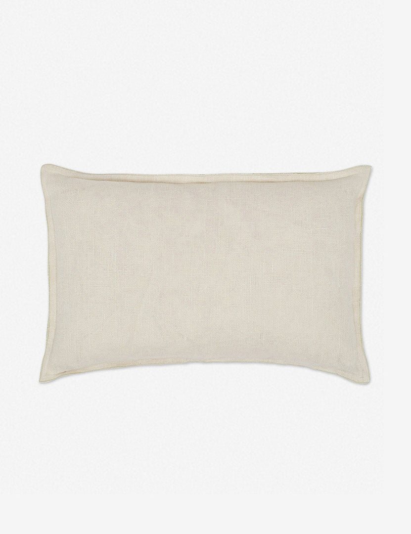 #color::light-natural #style::lumbar | Arlo Light Natural flax linen solid lumbar pillow