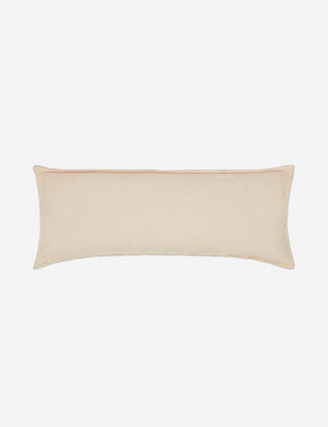 Arlo Blush pink flax linen solid long lumbar pillow