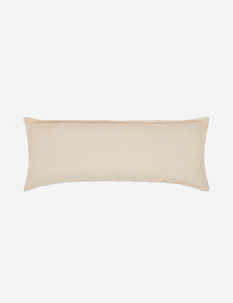 #color::blush #style::long-lumbar | Arlo Blush pink flax linen solid long lumbar pillow