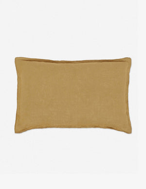 Arlo Marigold flax linen solid lumbar pillow