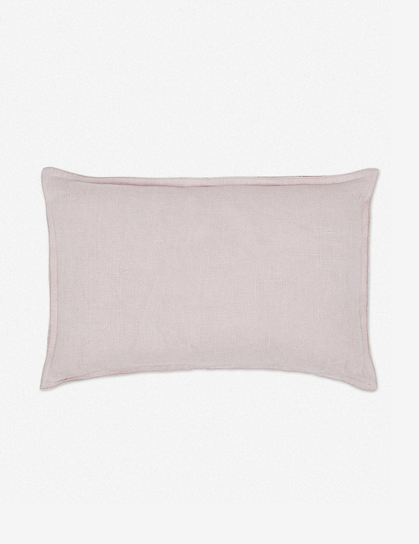 #color::greige #style::lumbar | Arlo Greige flax linen solid lumbar pillow