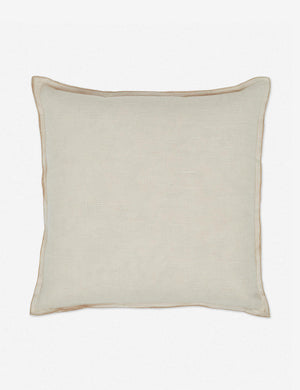 Arlo Light Natural flax linen solid square pillow