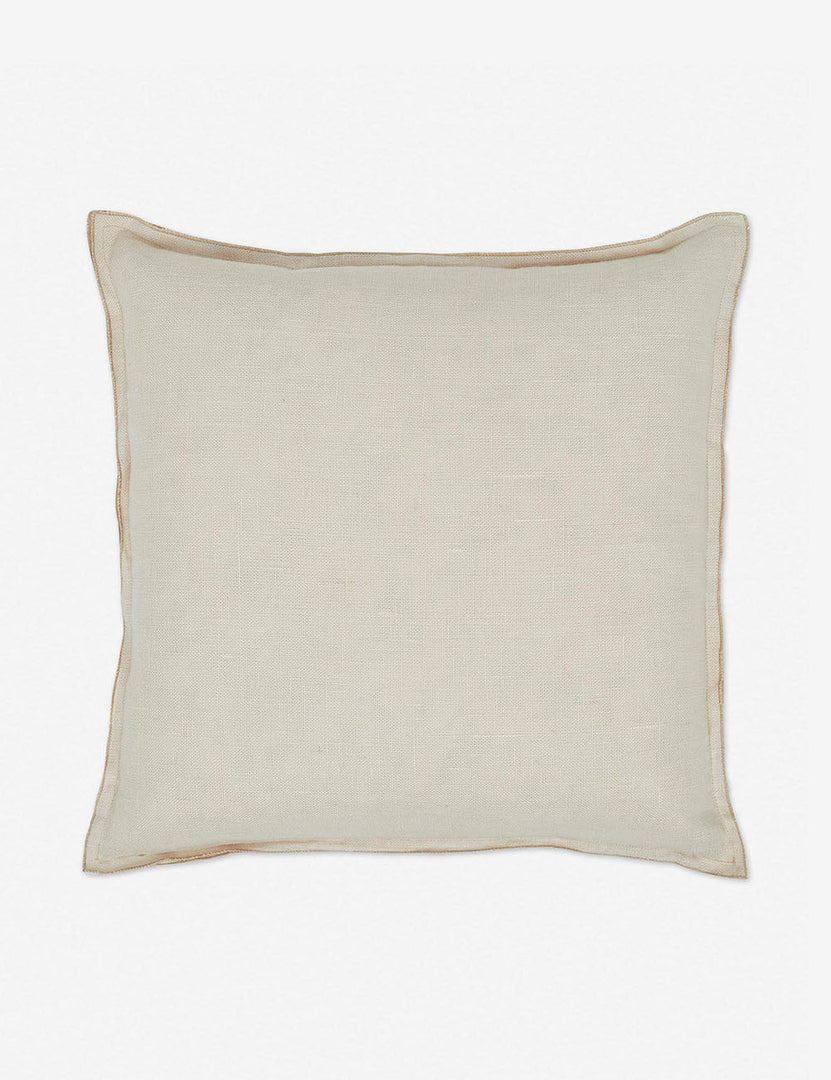 #color::light-natural #style::square | Arlo Light Natural flax linen solid square pillow