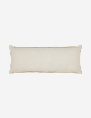 Arlo Light Natural flax linen solid long lumbar pillow