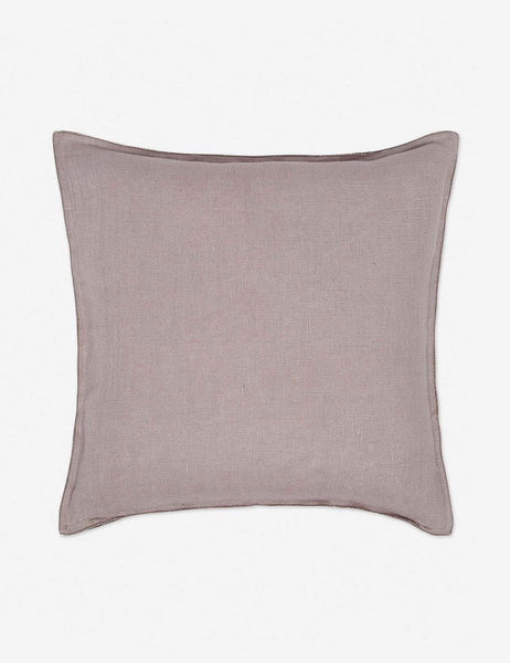 #color::dark-natural #style::square | Arlo Dark Natural flax linen solid square pillow