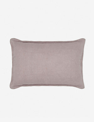 Arlo Dark Natural flax linen solid lumbar pillow
