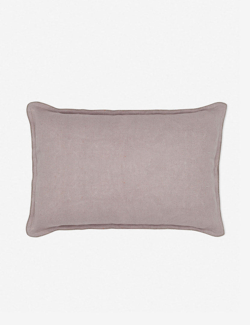 #color::dark-natural #style::lumbar | Arlo Dark Natural flax linen solid lumbar pillow