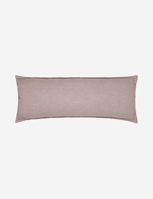 Arlo Dark Natural flax linen solid long lumbar pillow