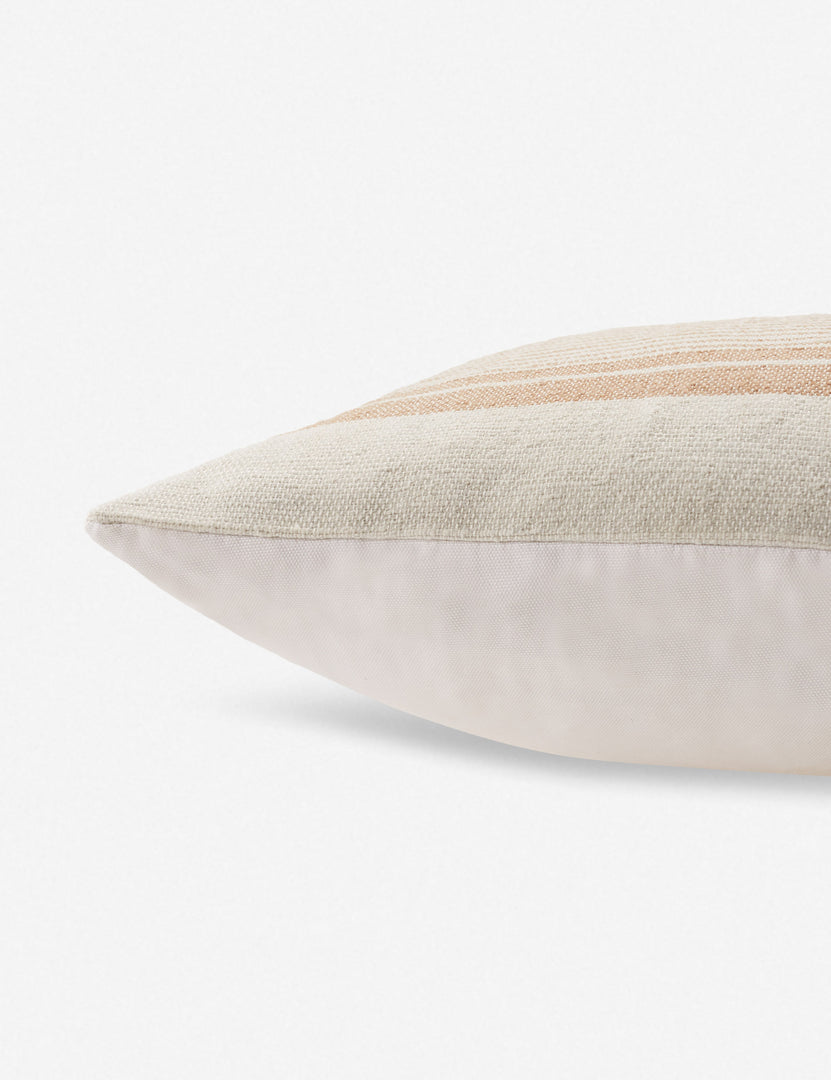 #color::natural #size::20--x-20-  | Side view of the Kristian indoor and outdoor square pillow