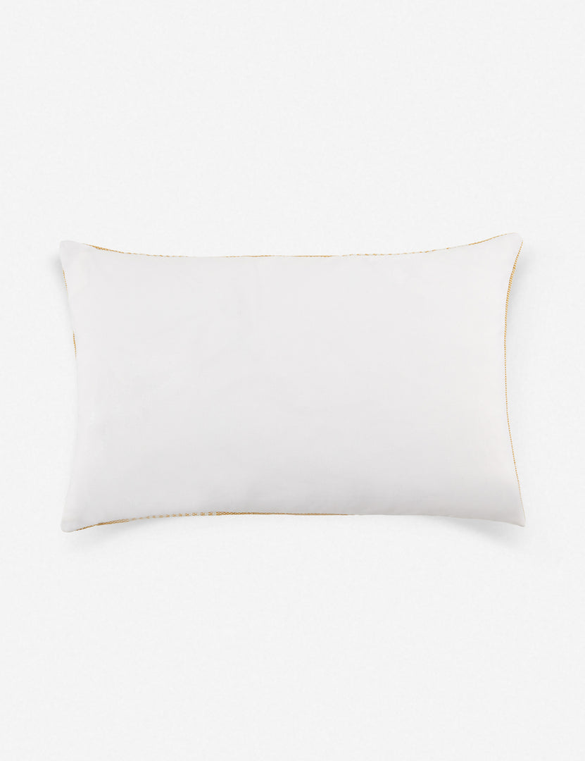 #color::gold #size::13--x-21-  | White back of the Kristian indoor and outdoor pillow