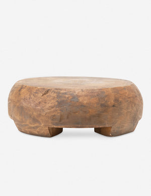 Ezio Pedestal wooden chunky and organic Object