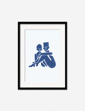 Pair Print that features a solitary couple looking out from the canvas by Adrian Brandon