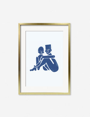 Pair Print in a golden frame