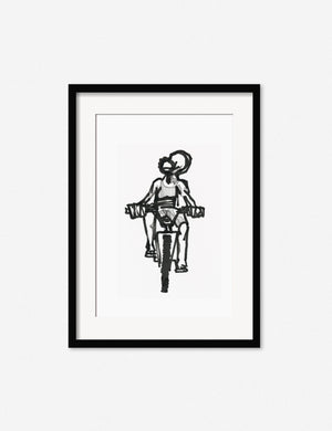 Ride Print that features two people riding a bike by Adrian Brandon