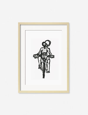 Ride Print in a natural frame
