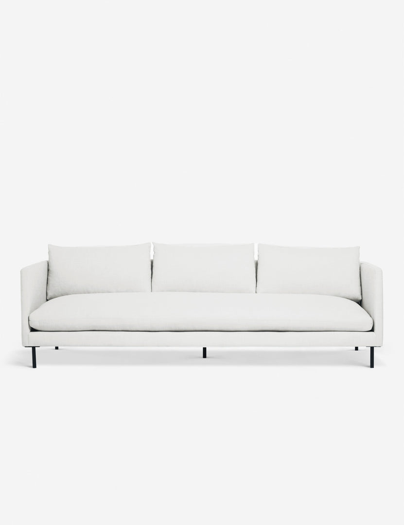 #color::white #size::72-W #size::84-W #size::96-W | White Alaya Sofa with slim arms and metal legs