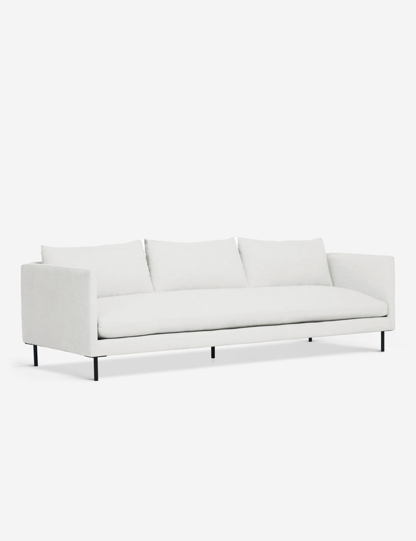 #color::white #size::72-W #size::84-W #size::96-W | Angled view of the White Alaya Sofa