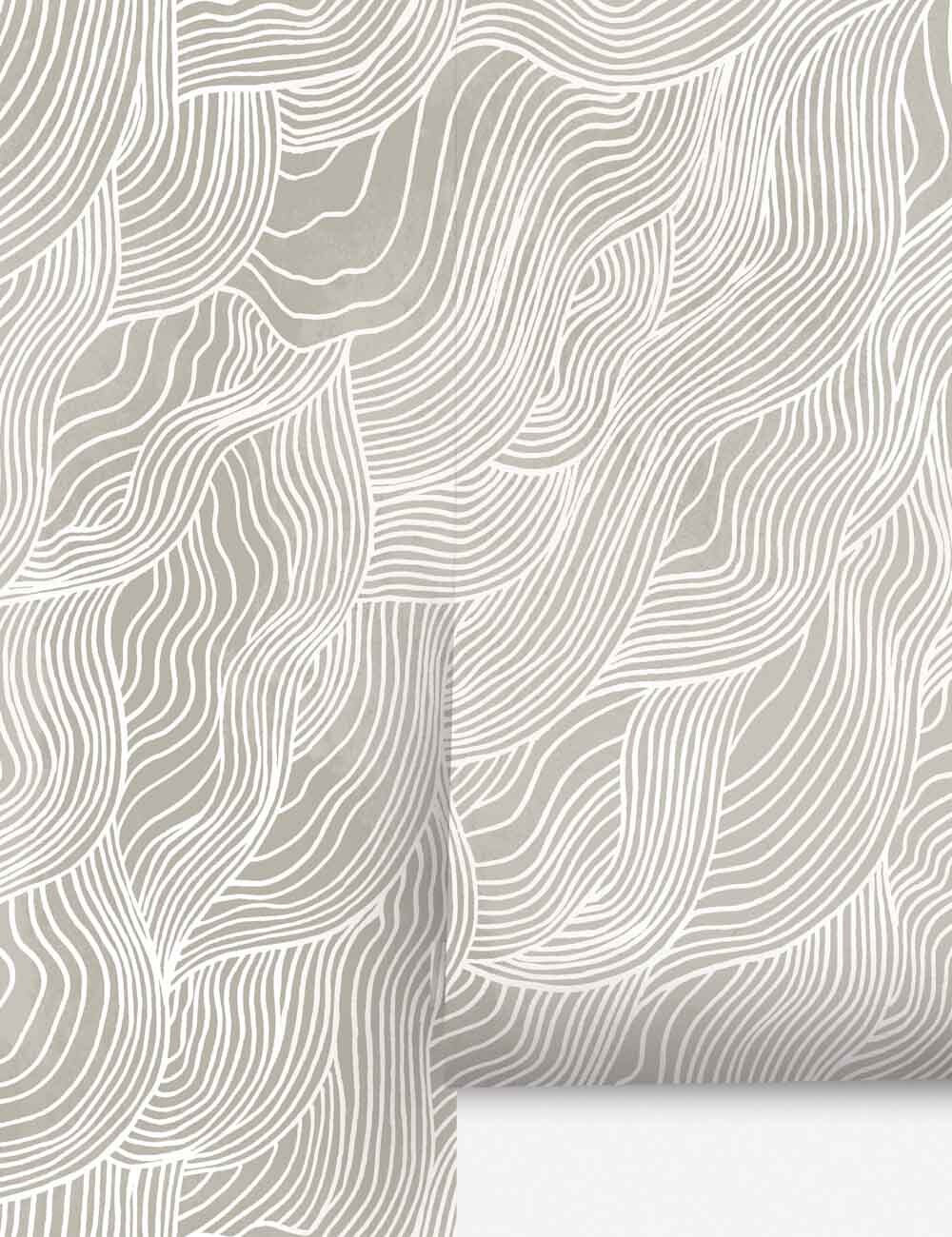 Alina Neutral Modern Wallpaper