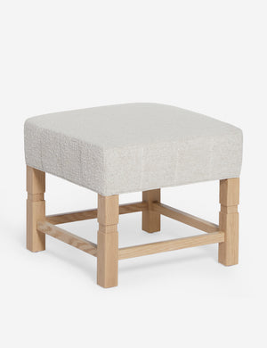 Angled view of the Ambleside Taupe Boucle ottoman