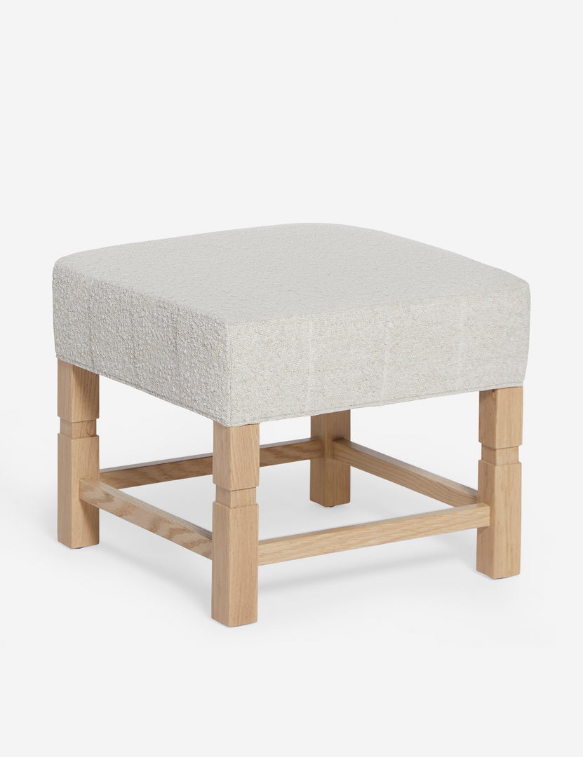 #color::taupe-boucle | Angled view of the Ambleside Taupe Boucle ottoman