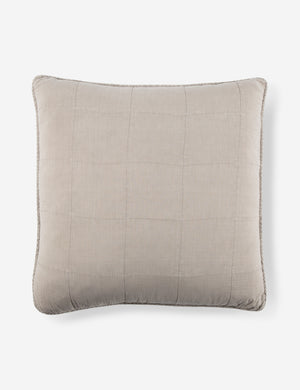 Antwerp Large Quilted Euro natural Sham by Pom Pom at Home