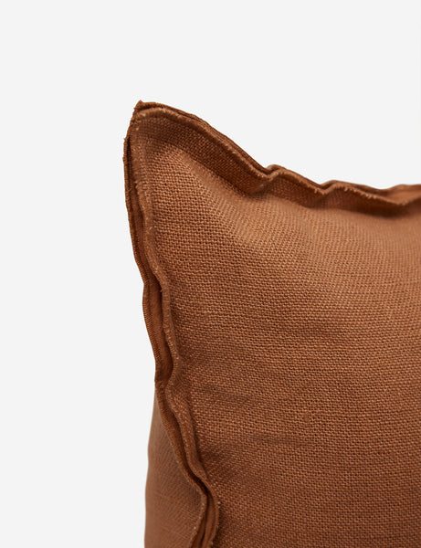 #color::burnt-orange #size::long-lumbar | Corner of the arlo Burnt Orange long lumbar pillow