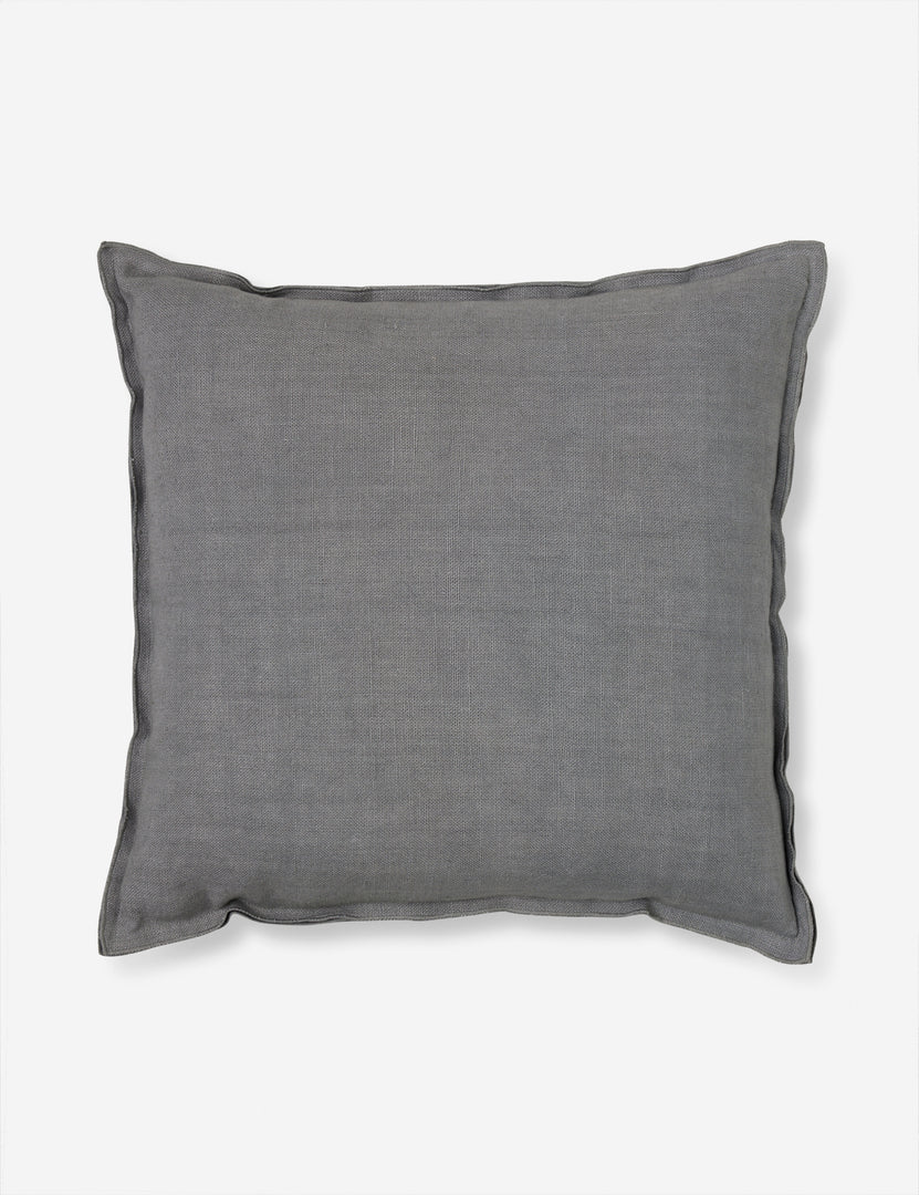#color::dusty-blue #style::square | Arlo Dusty Blue flax linen solid square pillow