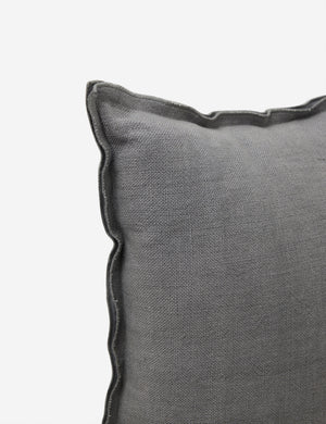Corner of the arlo Dusty Blue square pillow