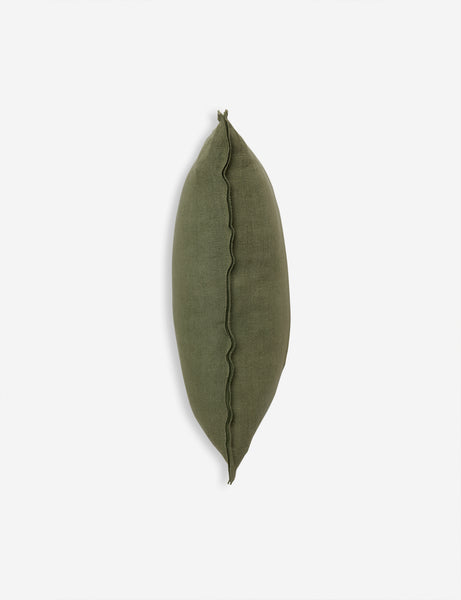 #color::olive #style::square | Side of the arlo Olive green square pillow